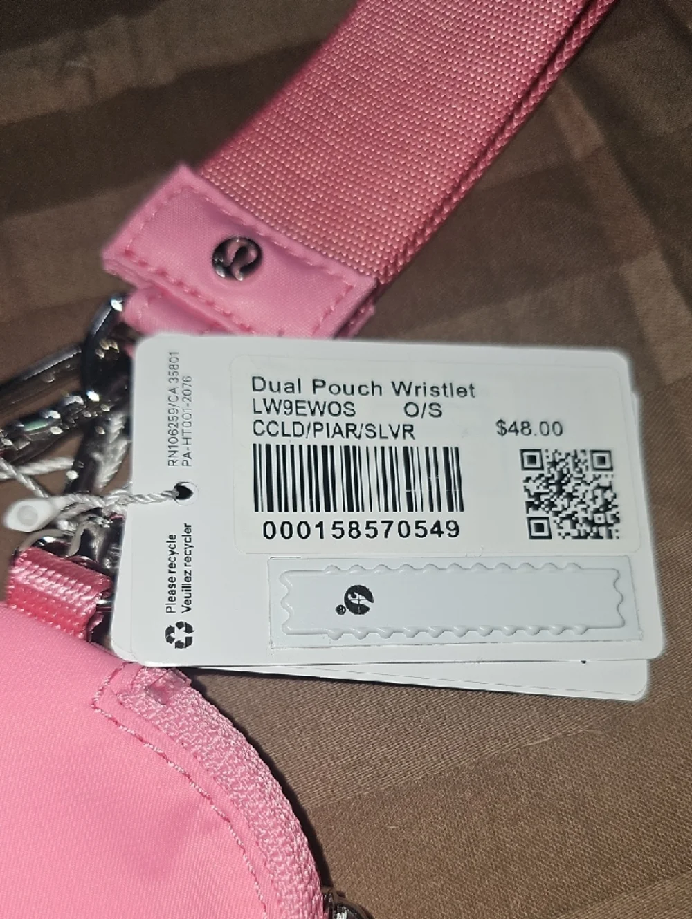 Lululemon Dual Pouch Wristlet!! Nwts, New Drop! CCLD/PIAR/SLVR!! Dont Miss Out!!